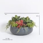 Luxury Lifelike Round Artificial Succulent Arrangement in Modern Natural Planter - Image 8