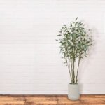 7' Artificial Willow Eucalyptus Tree with Artisan Planter - Image 8
