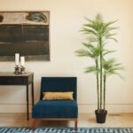 7' CG Hunter Artificial Palm Tree in Sleek Black 9.5" Grower Pot - Lifelike Tropical Decor - Image 2