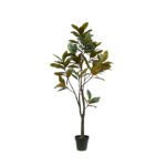 7' Lifelike Artificial Magnolia Tree in Black Grower Pot - Timeless Nature-Inspired Home Decor - Image 4