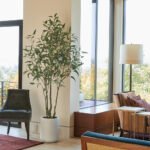 7' Lifelike Artificial Willow Eucalyptus Tree in Artisan Planter for Elegant Home Decor - Image 2