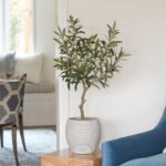 34" Lifelike Artificial Olive Topiary Tree in Mediterranean Decorative Pot - Image 2