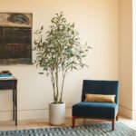 7' Artificial Willow Eucalyptus Tree with Artisan Planter - Image 5