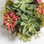Lifelike Round Artificial Succulent Arrangement In Modern Gray Planter – Elegant Home Décor - Image 7