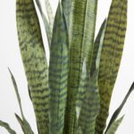 40" Lifelike Artificial Snake Plant in Modern Grey Planter - Low-Maintenance Elegance for Home Decor - Image 5