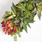 Lifelike Rectangular Faux Succulent Arrangement in Modern Gray Planter for Elegant Home Décor - Image 7