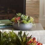 Lifelike Round Artificial Succulent Arrangement In Modern Gray Planter – Elegant Home Décor - Image 10