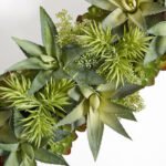Lifelike Rectangular Faux Succulent Arrangement in Modern Gray Planter for Elegant Home Décor - Image 8