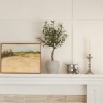 34" Lifelike Artificial Olive Topiary Tree in Mediterranean Decorative Pot - Image 11