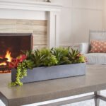 Lifelike Rectangular Faux Succulent Arrangement in Modern Gray Planter for Elegant Home Décor - Image 10