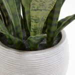 40" Lifelike Artificial Snake Plant in Modern Grey Planter - Low-Maintenance Elegance for Home Decor - Image 7