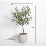 34" Lifelike Artificial Olive Topiary Tree in Mediterranean Decorative Pot - Image 8