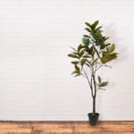 7' Lifelike Artificial Magnolia Tree in Black Grower Pot - Timeless Nature-Inspired Home Decor - Image 9