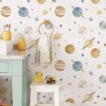 Celestial Space Wallpaper for Nursery Room