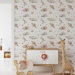 Spaceship Wallpaper For Boys - Soft Clouds and Stars - Image 5