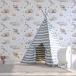 Spaceship Wallpaper For Boys - Soft Clouds and Stars - Image 6