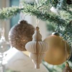 Set of 4 Handcrafted 4" Antique Bronze Beaded Glass Ornaments with Jute Hanger and Antique Topper - Image 8