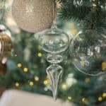 Elegant 4" Clear Glass Ornament Set of 6 - Timeless Holiday Decor for Sparkling Christmas Trees - Image 4
