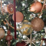Set of 4 Handcrafted 4" Antique Bronze Beaded Glass Ornaments with Jute Hanger and Antique Topper - Image 4