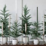 Set of 2 – 24" Lifelike Artificial Cedar Trees in Elegant Cream Pots for Home and Office Decor - Image 4