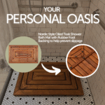 Aromi Oiled Teak Shower and Bath Mat 31.4″ x 19.6″ - Image 3