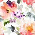 Watercolor Summer Flower Wallpaper - Image 3
