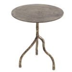 CG Hunter Handcrafted Antique Brass Aluminum Accent Table - Elegant Versatile Side Table - Image 8