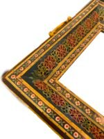 Hand Painted Unique Lattice Metal Tray With Mirror - Image 3