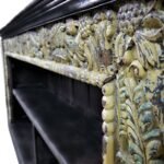 Antique Carved Antique Doorframe Solid Wood Media Console - Image 5