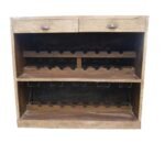 Ranch Style Rustic Ox Cart Bed Upcycled 60" Wide Serving Bar - Image 4