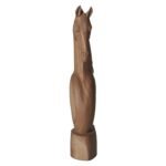 Farmhouse Style Hand Carved Horse Bust Decor - Image 4