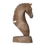 Farmhouse Style Hand Carved Horse Bust Decor - Image 2