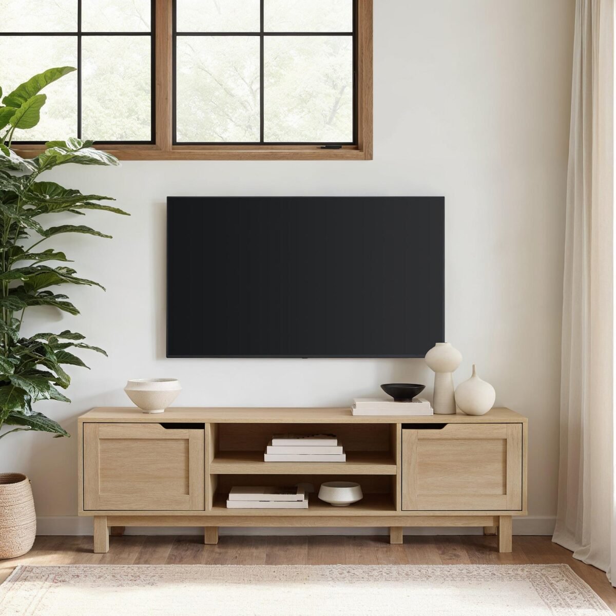 Tromso Modern 2-Door TV Stand for TVs up to 65” - Image 1