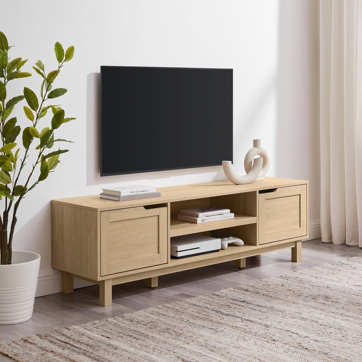 Tromso Modern 2-Door TV Stand for TVs up to 65” - Image 2