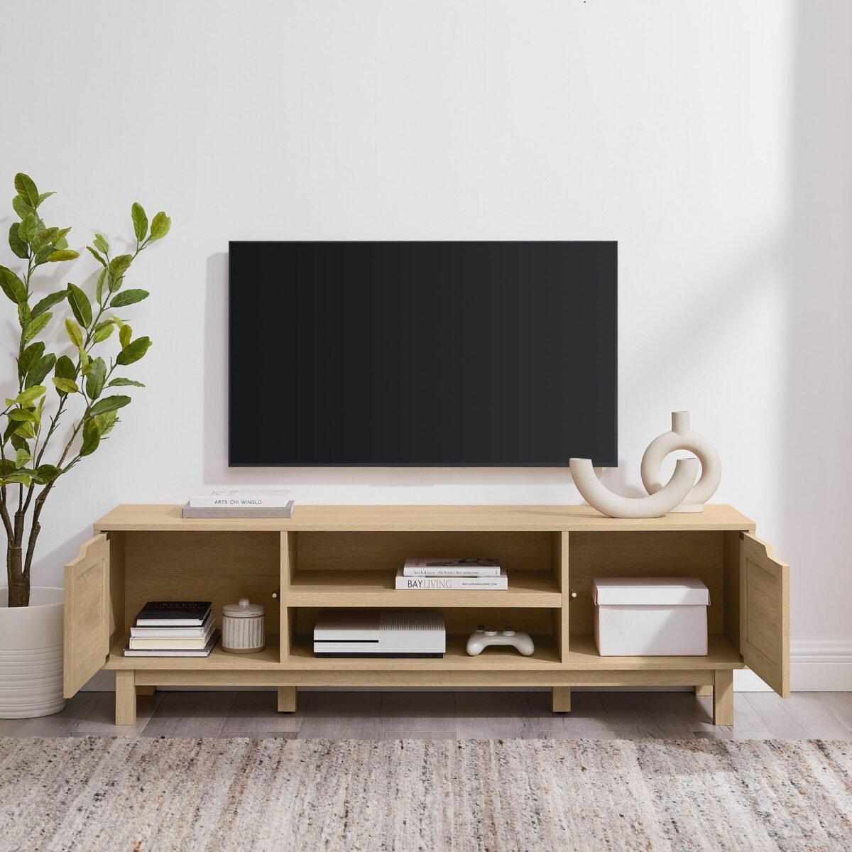 Tromso Modern 2-Door TV Stand for TVs up to 65” - Image 7