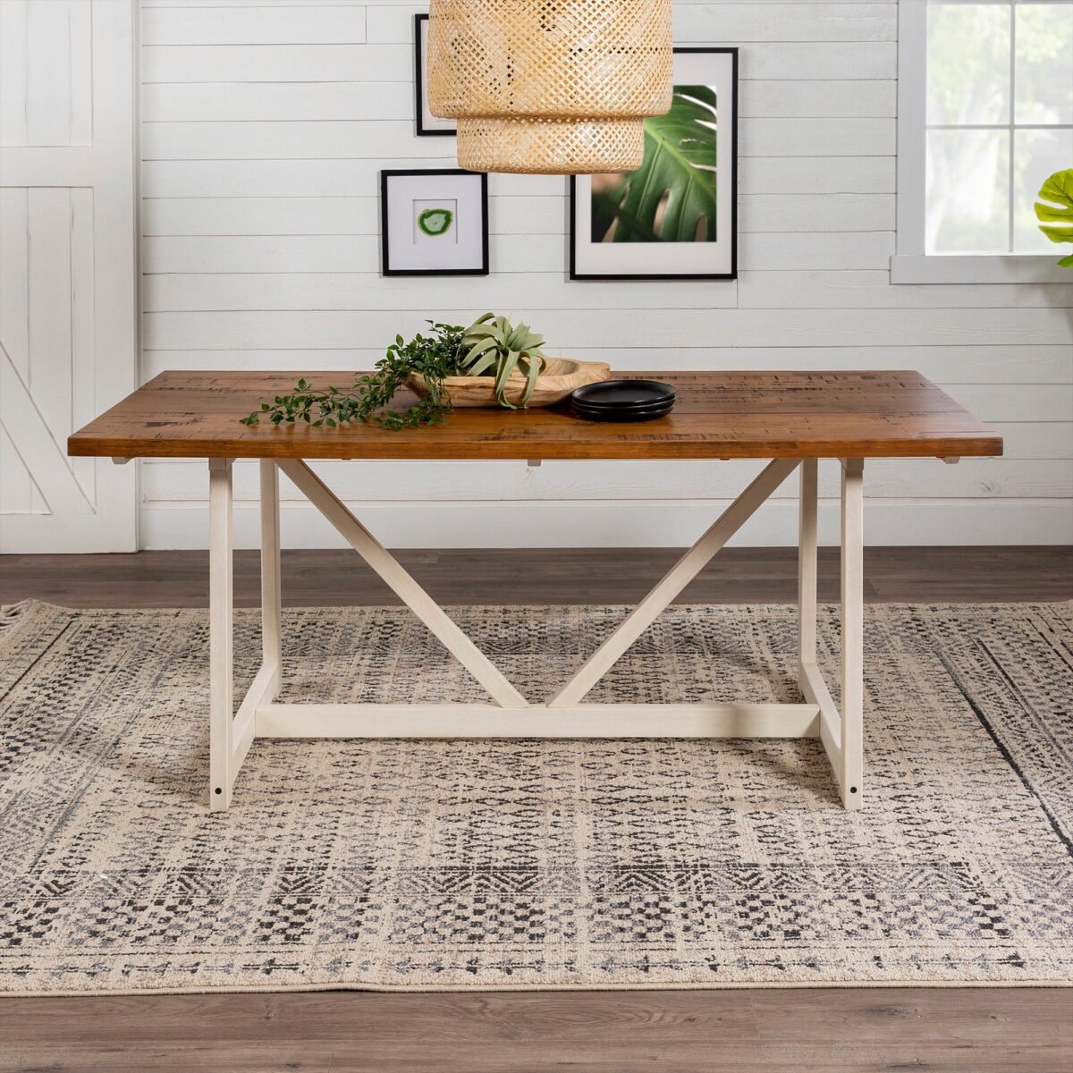 Brennan Solid Wood Trestle Dining Table - Image 1