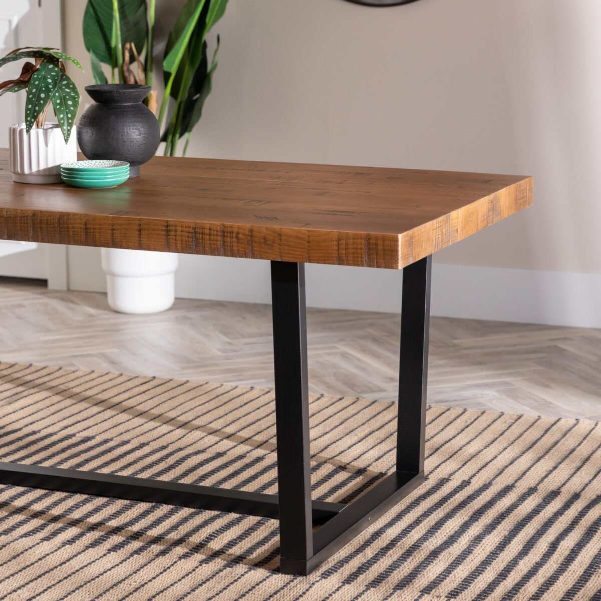 Durango Distressed Wood Dining Table - Image 4