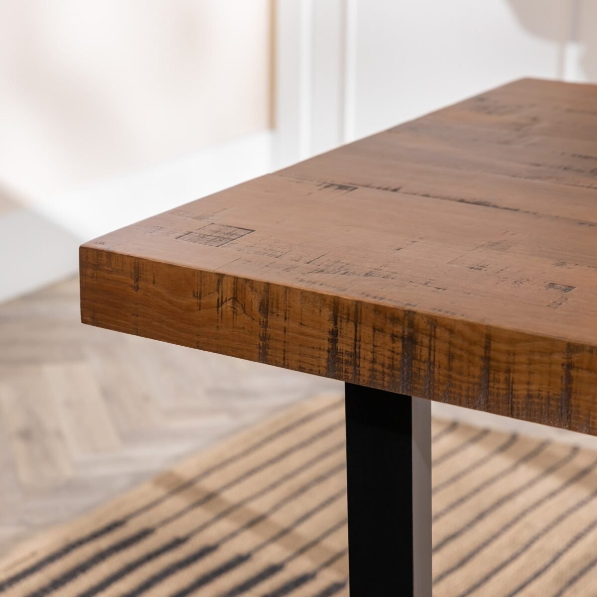 Durango Distressed Wood Dining Table - Image 5