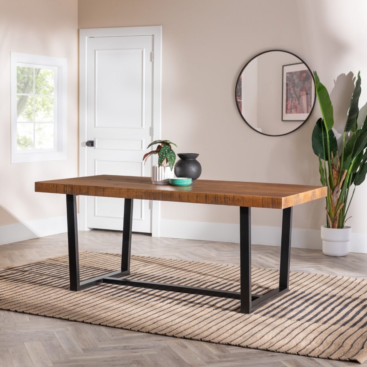 Durango Distressed Wood Dining Table - Image 2