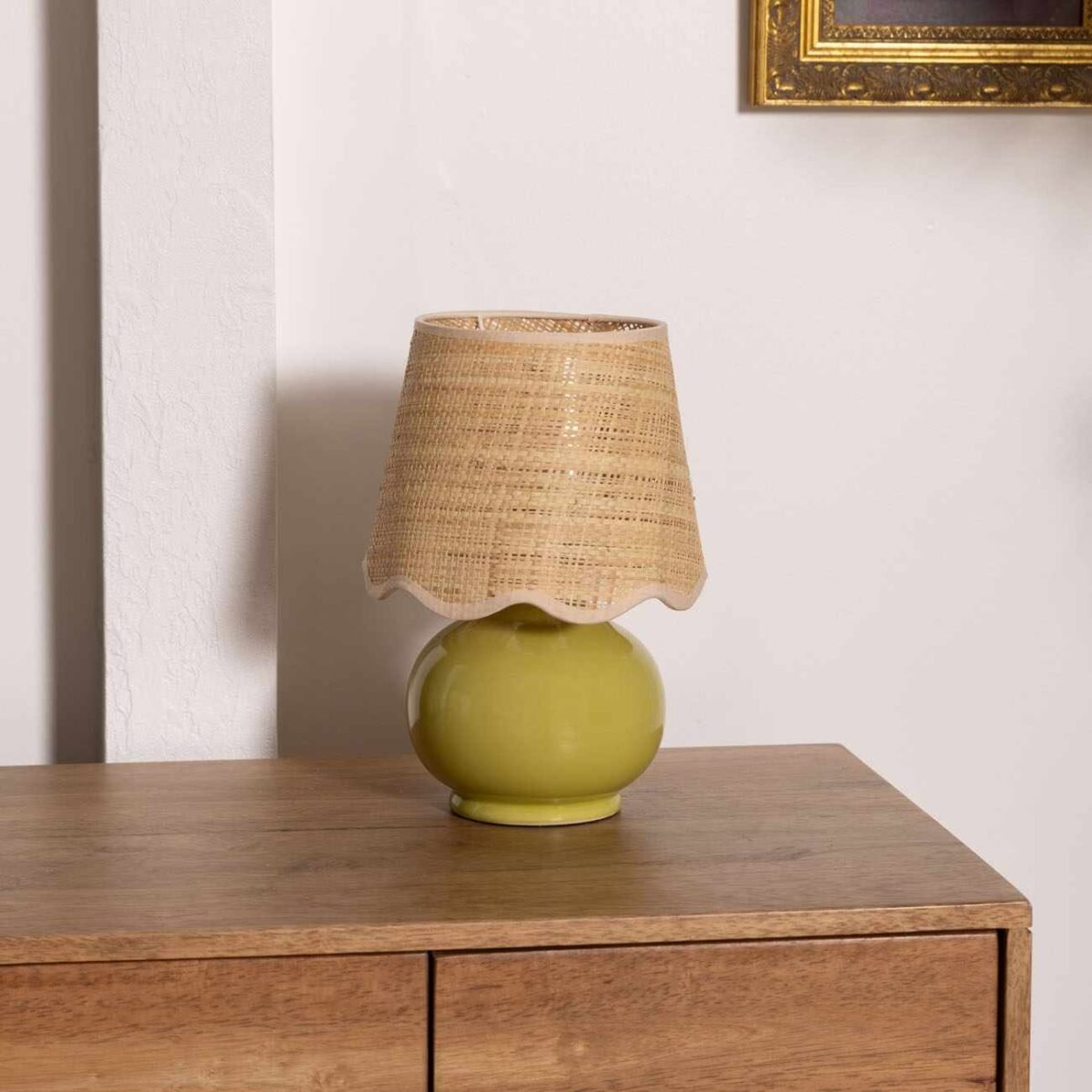 Theisseil Olive Green Table Lamp - Image 1