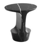 Toros Black Solid Marble End/Side Table Special Design Polished (W)13" (L)17" (H)17" - Image 3