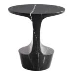 Toros Black Solid Marble End/Side Table Special Design Polished (W)13" (L)17" (H)17" - Image 2