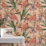 Pink Flamingo Pattern Wallpaper - Image 3