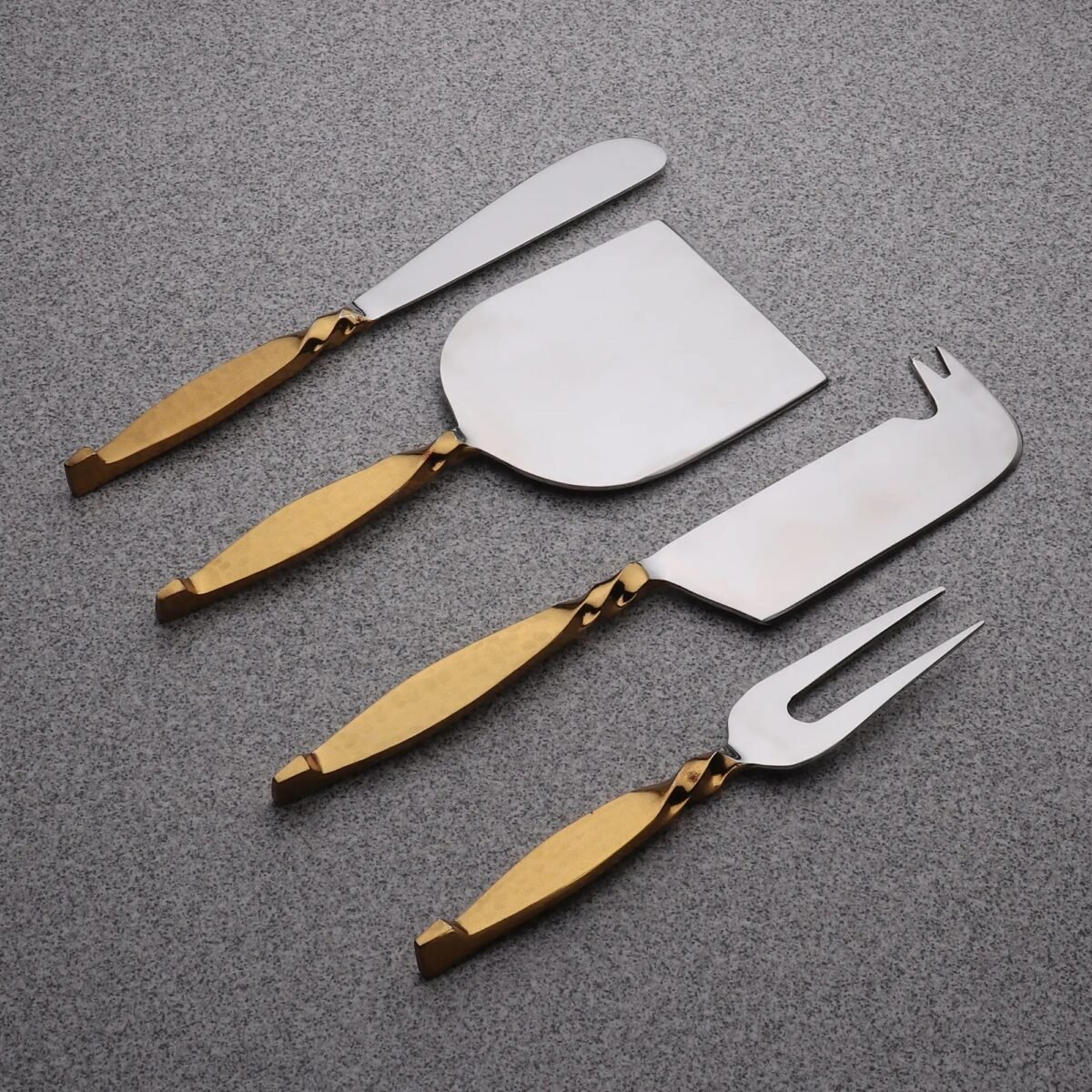TWISTED URBAN GOLD CHEESE KNIFE 4 PC. SET - Image 1