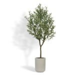 Artificial 7' Olive Tree with Artisan Mediterranean Planter