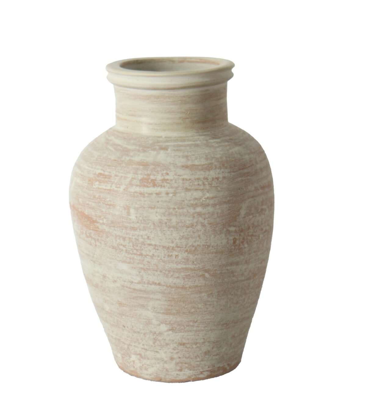 12.4" Hand Painted Terracotta Vase - Image 5