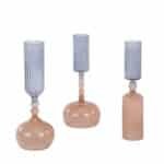 3-Piece Handcrafted Etched Borosilicate Glass Bud Vase Set in Smoke - Modern Elegant Decor - Image 6