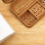 Vegan Leather Jewellery Travel Organiser Box, Brown - Image 4