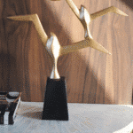 Black & Gold Birds of Paradise Polyresin Figurine - Image 2