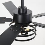 Vaczon 52 Inch DC Motor Industrial Downrod Ceiling Fan with Light and Remote Control - Image 15
